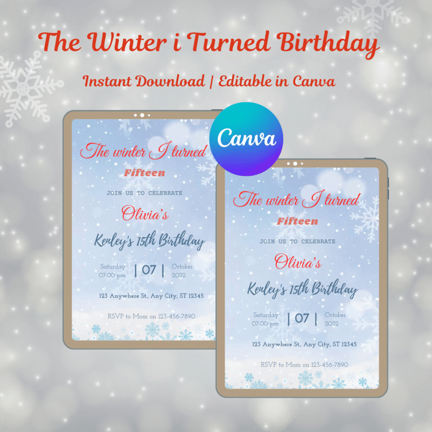 Christmas Birthday Party Invitation