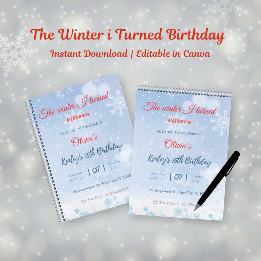 Christmas Birthday Party Invitation