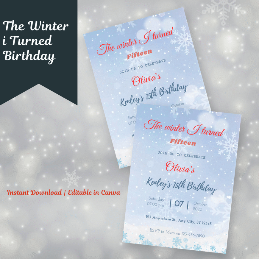 Christmas Birthday Party Invitation