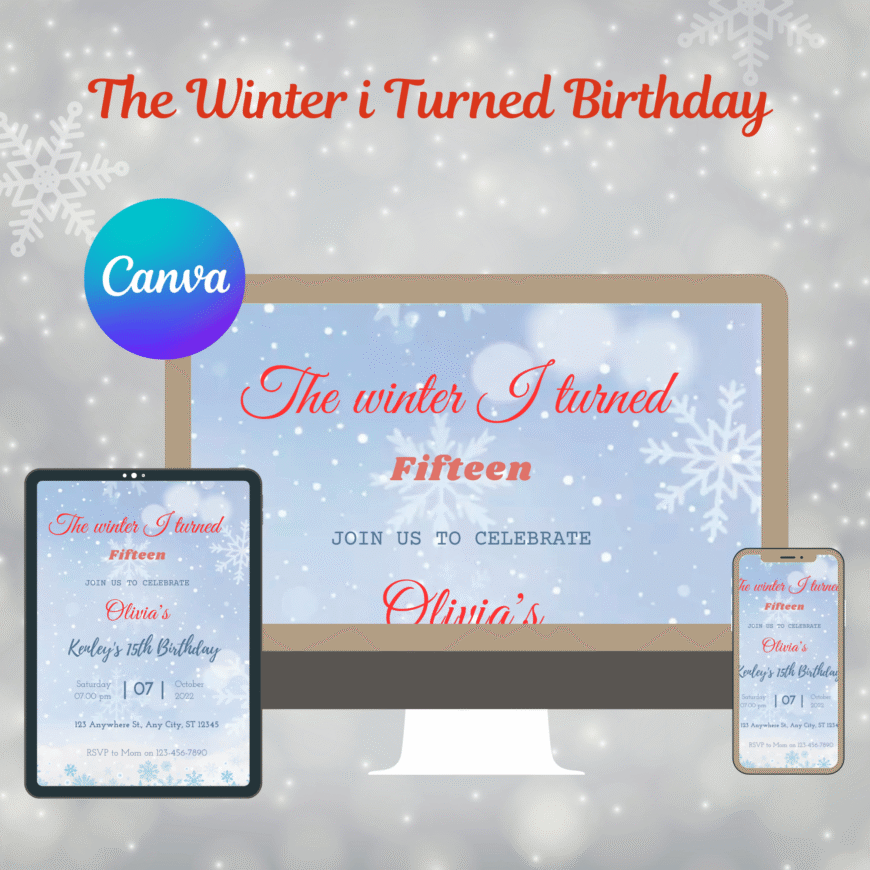 Christmas Birthday Party Invitation