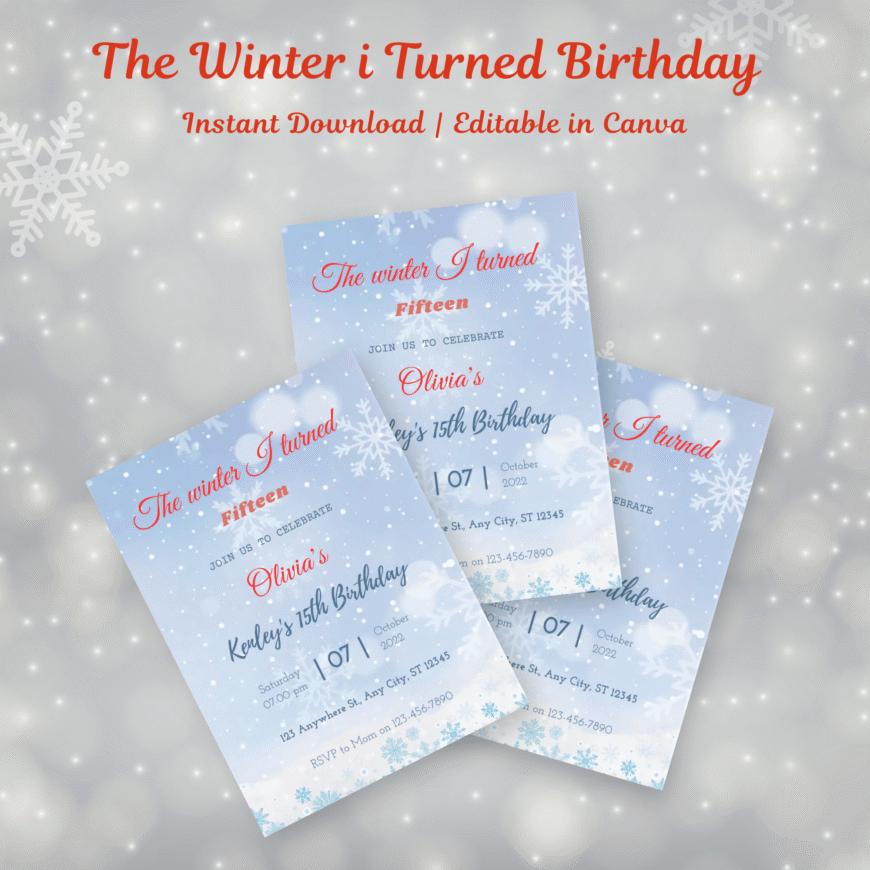 Christmas Birthday Party Invitation