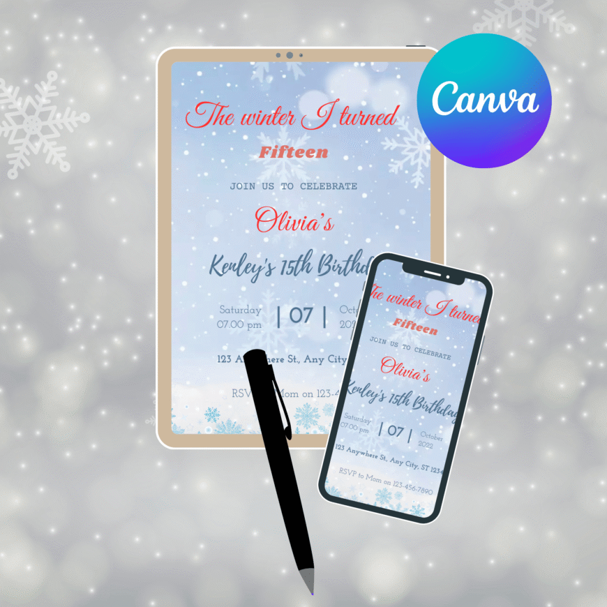 Christmas Birthday Party Invitation