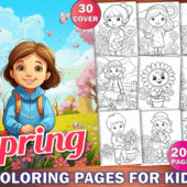 200+ Spring Coloring Pages for Kids Printable PDF | Fun Activity Bundle