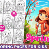 200 Spring Coloring Pages for Kids – Fun, Easy & Printable Activity Pack