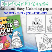 Easter Gnome Coloring Pages Printable – 90 Bold & Easy Designs