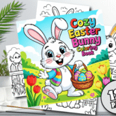 Cute Easter Bunny Coloring Book Printable – 120 Fun Spring Coloring Pages for Kids
