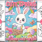 Cute Spring Coloring Pages for Kids PDF – 110 Printable Easter Bunny & Activity Sheets 🌸