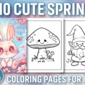 110 Cute Spring Coloring Pages for Kids – Printable PDF Bundle | Instant Download