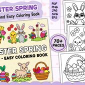 Easter Coloring Book Printable – 70+ Bold & Easy Spring Pages for Kids & Relaxing Fun